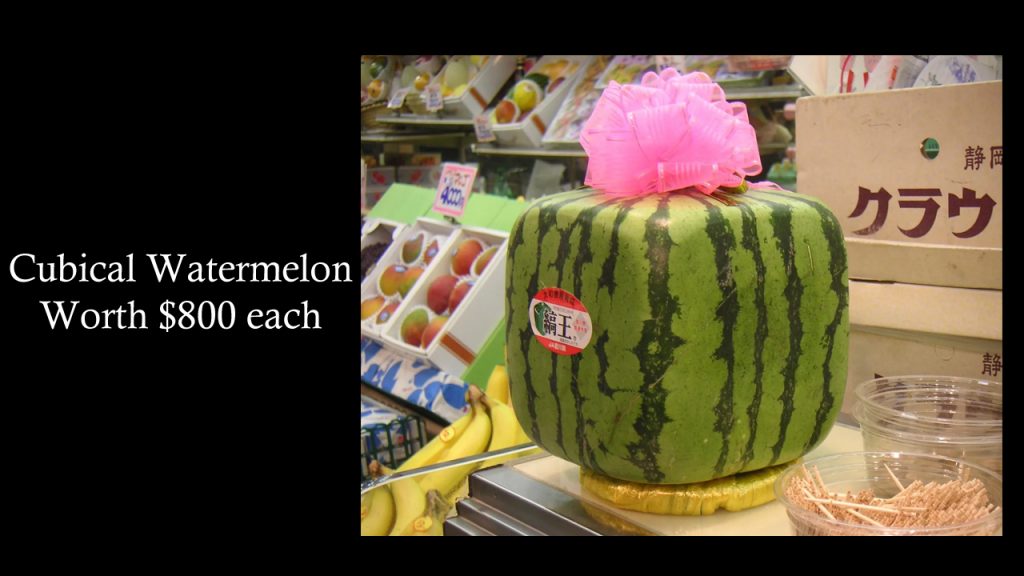 Cubical Watermelon : Top Most Expensive Fruits - Worth $800 Each