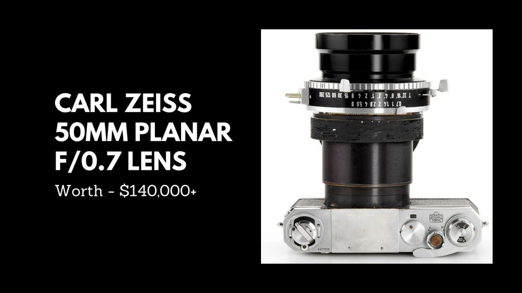 CARL ZEISS 50MM PLANAR F/0.7 LENS - 3rd Most Expensive Camera Lenses