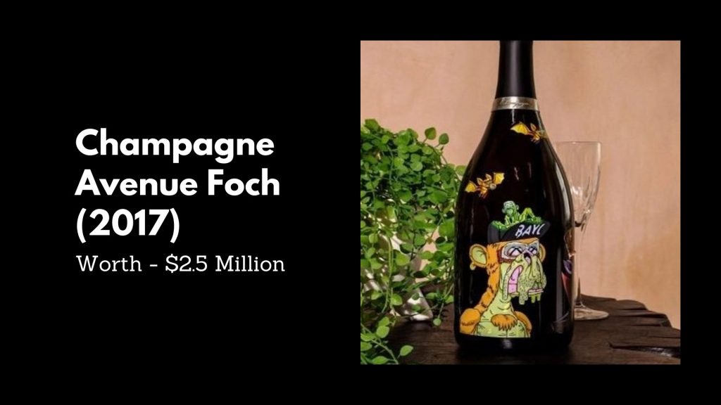 Champagne Avenue Foch (2017) - 2nd Most Expensive Champagne Bottles