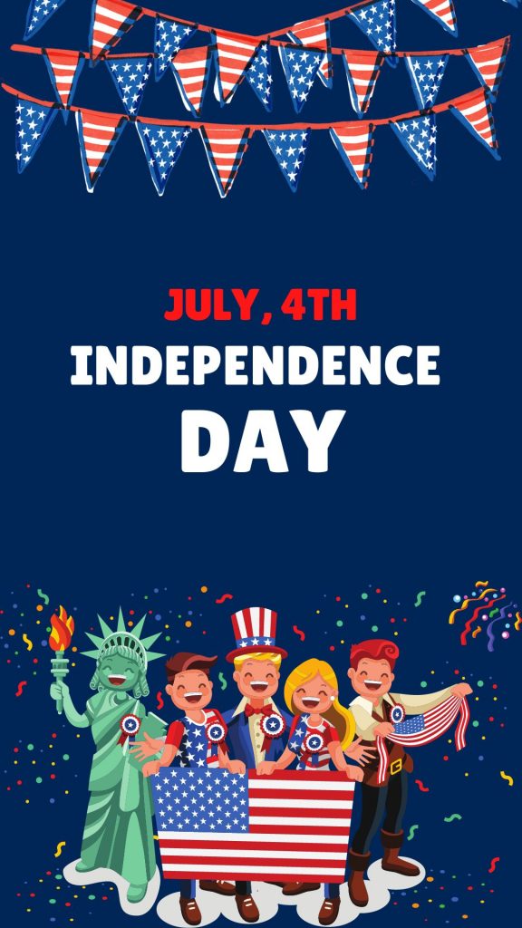 Happy 4th of July image for Instagram Story 