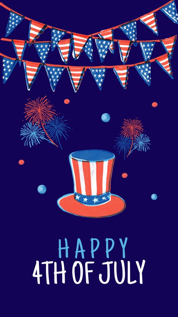 Happy 4th of July image for Instagram Story 