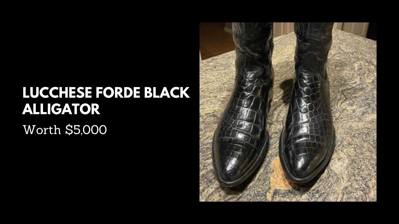 Lucchese Forde Black Alligator - Worth $5,000