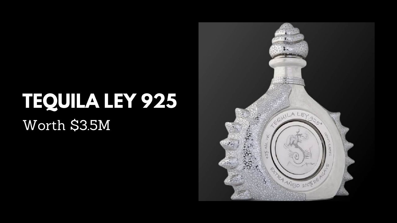#2. TEQUILA LEY 925 - WORTH $3.5M (Most Expensive Alcoholic Drinks in the World)