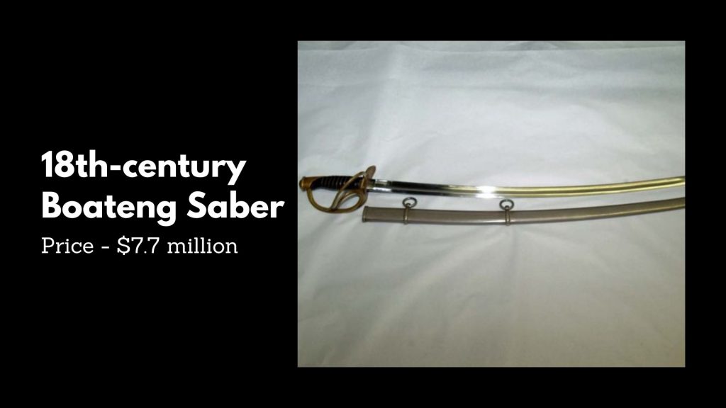 18th-century Boateng Saber - 1st Most Expensive Swords