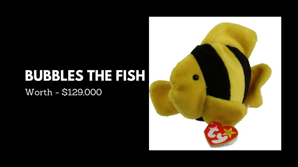 BUBBLES THE FISH - 3rd Most Expensive Beanie Babies