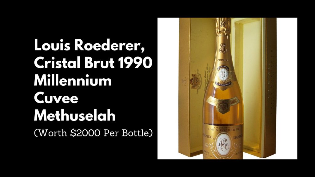 Louis Roederer, Cristal Brut 1990 Millennium Cuvee Methuselah- 9th Most Expensive Bottles of Champagne