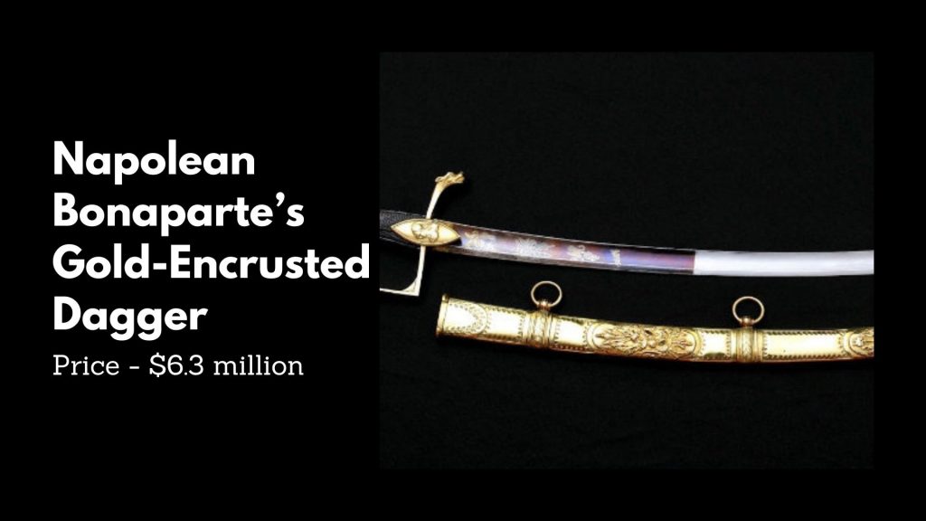 Napolean Bonaparte’s Gold-Encrusted Dagger - 2nd Most Expensive Swords