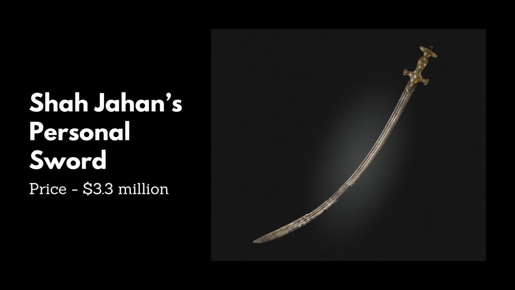 Shah Jahan’s Personal Sword - 4th Most Expensive Swords