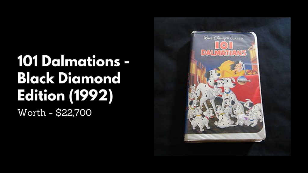 101 Dalmations - Black Diamond Edition (1992) - 4th Most Expensive VHS Tapes