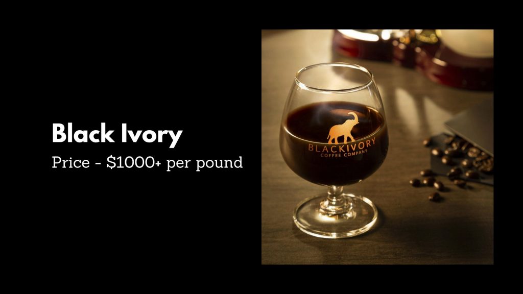 Black Ivory - 1st Most Expensive Coffee