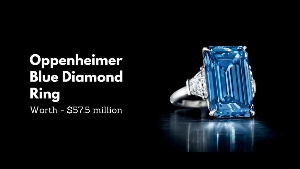 Oppenheimer Blue Diamond Ring - 3rd Most Expensive Engagement Rings