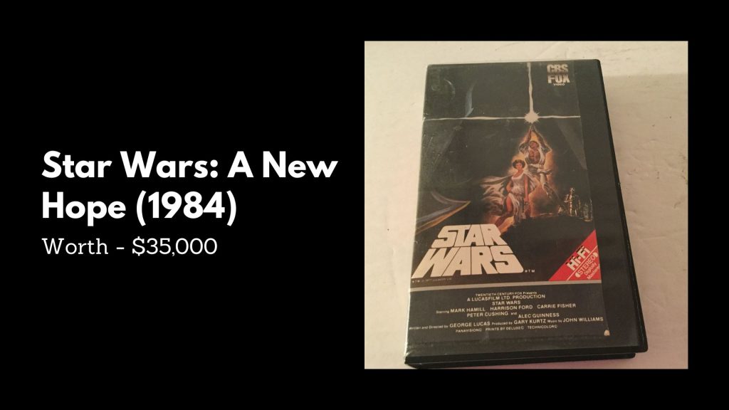 Star Wars: A New Hope (1984) - 2nd Most Expensive VHS Tapes