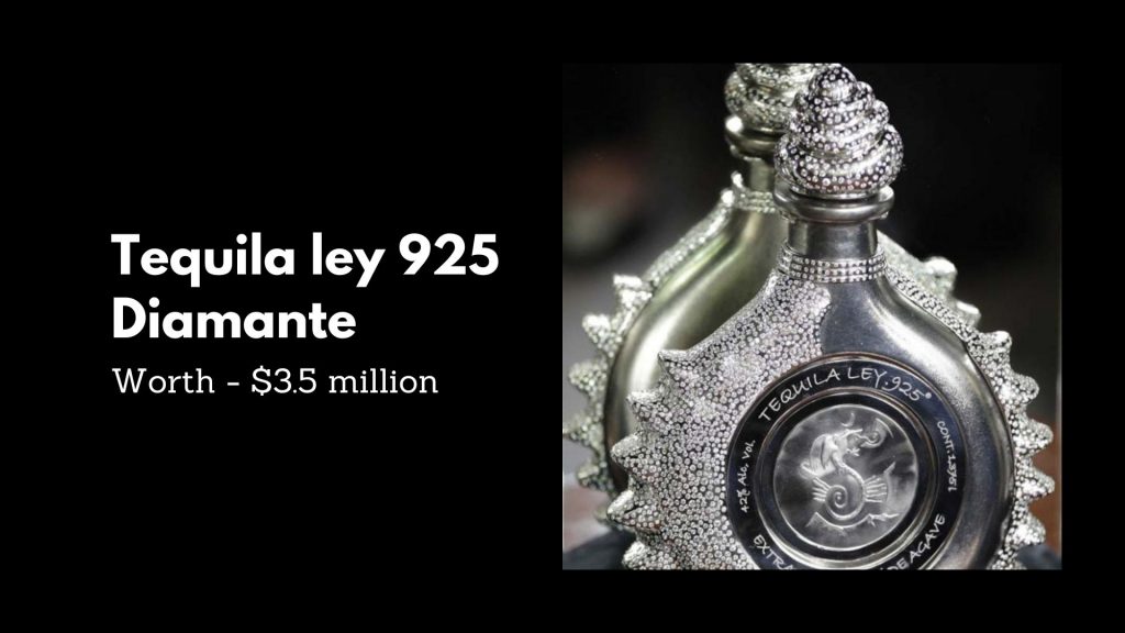 Tequila ley 925 Diamante - 1st Most Expensive Tequilas